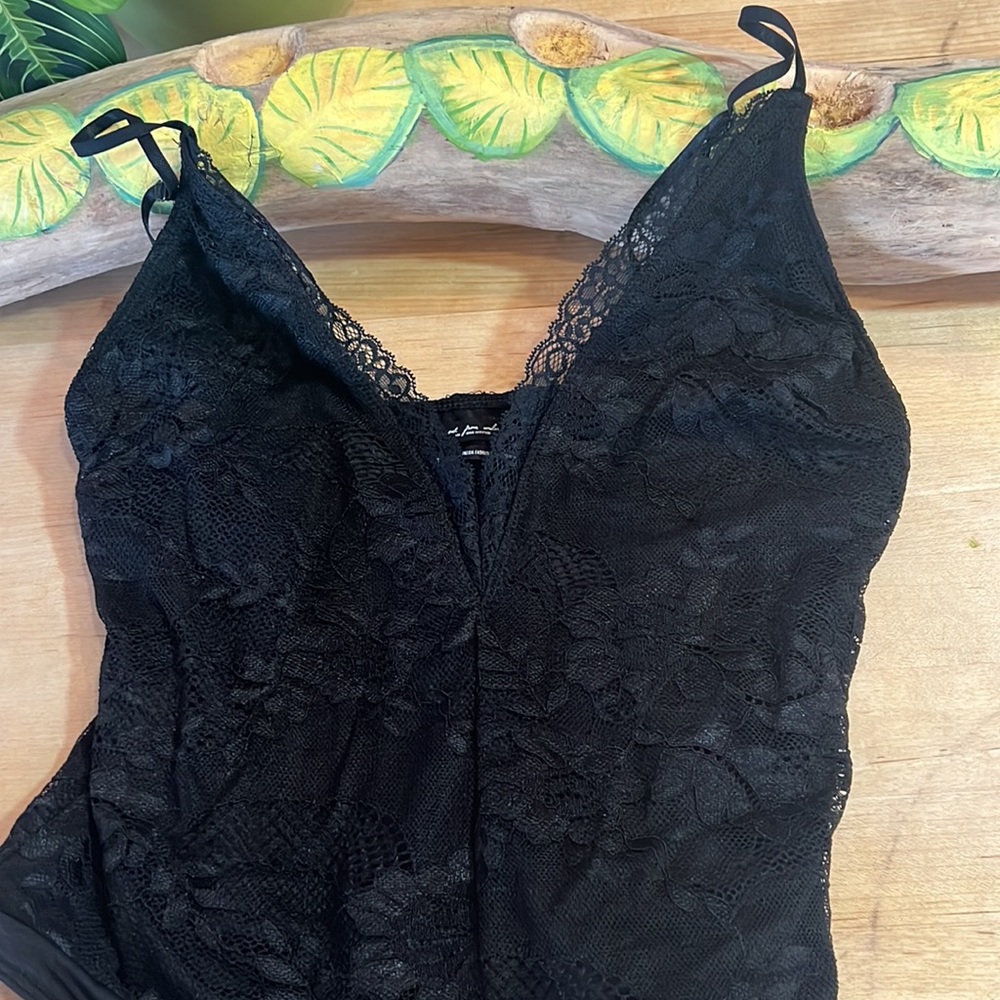 Urban Outfitters Black Lace Bodysuit